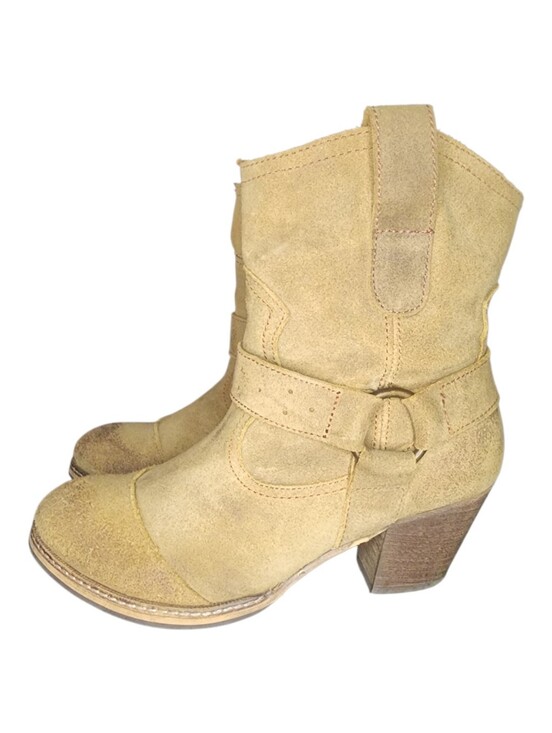 Sixtyseven Shoes - SixtySeven Suede Mid Heeled Boots, Womens 37 EU (6.5 US)